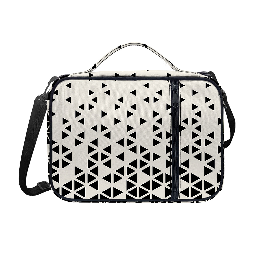 Black And White Geometric Pattern Print Shoulder Strap Bible Bag