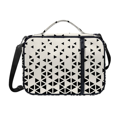 Black And White Geometric Pattern Print Shoulder Strap Bible Bag