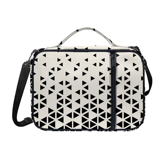 Black And White Geometric Pattern Print Shoulder Strap Bible Bag