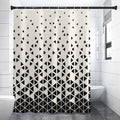 Black And White Geometric Pattern Print Shower Curtain