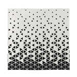 Black And White Geometric Pattern Print Silk Bandana