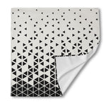 Black And White Geometric Pattern Print Silk Bandana
