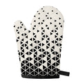 Black And White Geometric Pattern Print Single Oven Mitt