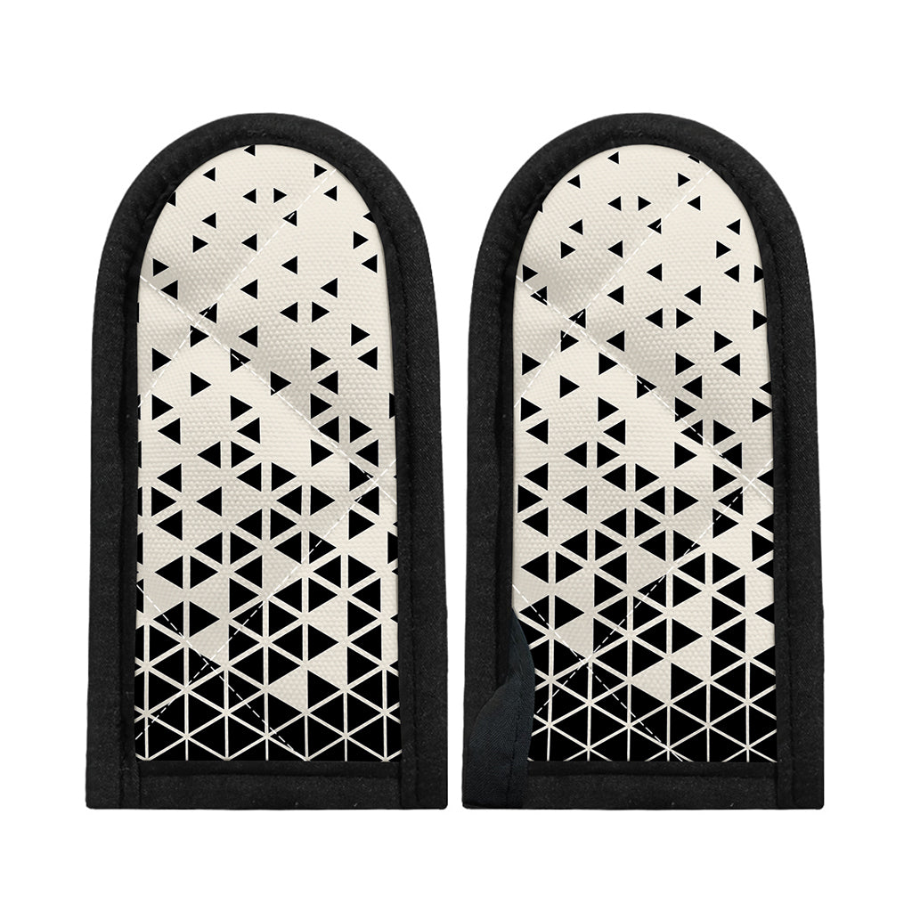 Black And White Geometric Pattern Print Skillet Handle Cover
