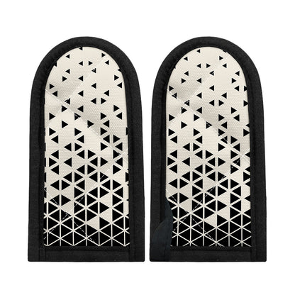 Black And White Geometric Pattern Print Skillet Handle Cover