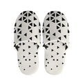 Black And White Geometric Pattern Print Slippers