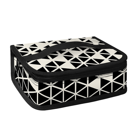 Black And White Geometric Pattern Print Small Lunch Bag