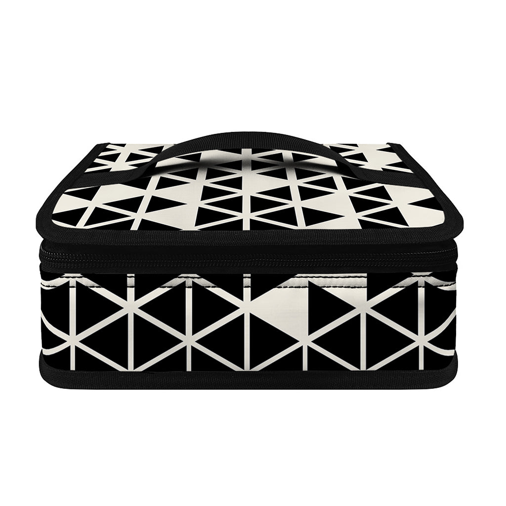Black And White Geometric Pattern Print Small Lunch Bag