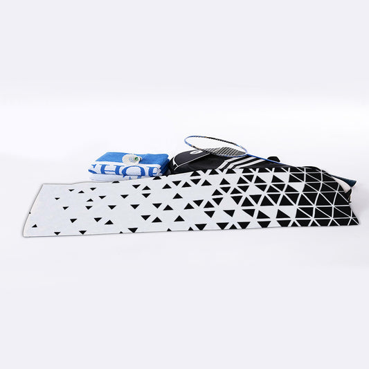 Black And White Geometric Pattern Print Sports Towel