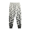 Black And White Geometric Pattern Print Sweatpants