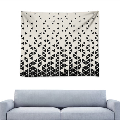 Black And White Geometric Pattern Print Tapestry