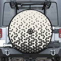Black And White Geometric Pattern Print Tire Cover With Camera Hole