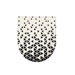 Black And White Geometric Pattern Print Toilet Lid Cover