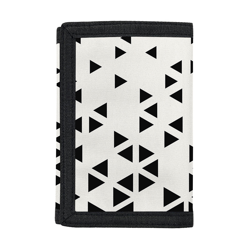 Black And White Geometric Pattern Print Trifold Wallet