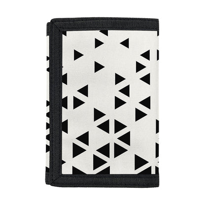 Black And White Geometric Pattern Print Trifold Wallet