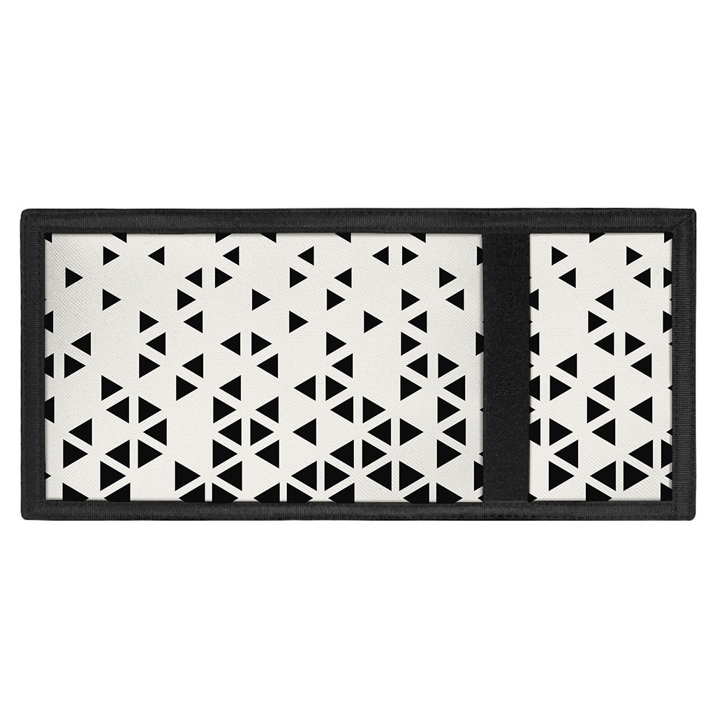 Black And White Geometric Pattern Print Trifold Wallet