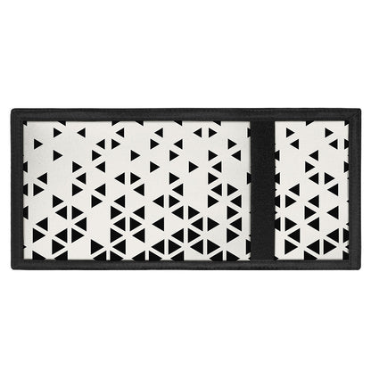 Black And White Geometric Pattern Print Trifold Wallet