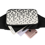 Black And White Geometric Pattern Print Waist Bag