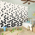 Black And White Geometric Pattern Print Wall Sticker