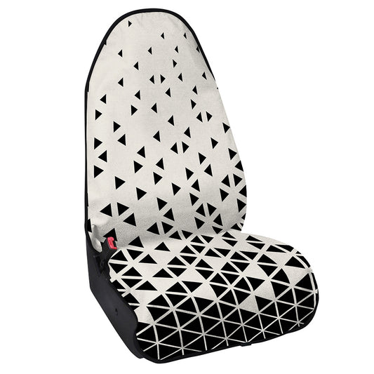 Black And White Geometric Pattern Print Waterproof Car Seat Cover