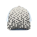 Black And White Geometric Pattern Print White Mesh Trucker Hat
