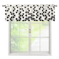 Black And White Geometric Pattern Print Window Valance