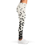 Black And White Geometric Pattern Print Women's Leggings