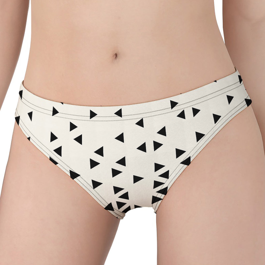 Black And White Geometric Pattern Print Women's Panties