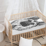 Black And White German Shepherd Print Baby Crib Sheet