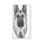 Black And White German Shepherd Print Baby Crib Sheet
