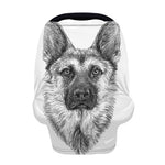Black And White German Shepherd Print Baby Seat Cover