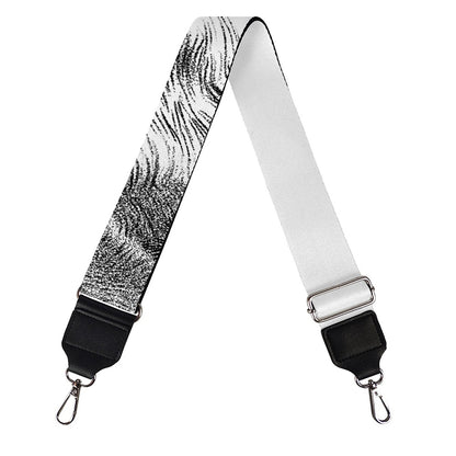 Black And White German Shepherd Print Bag Strap
