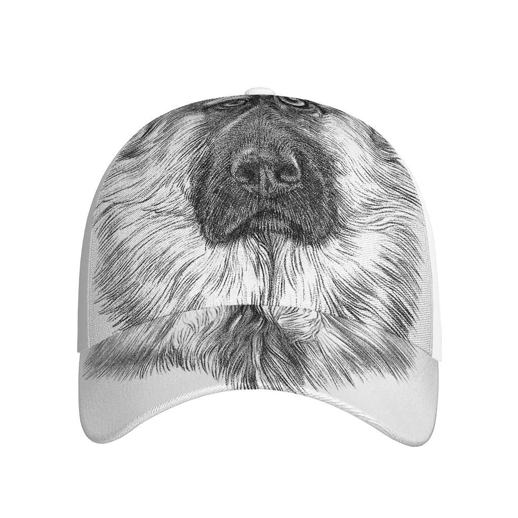 Black And White German Shepherd Print Baseball Cap