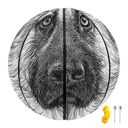 Black And White German Shepherd Print Basketball