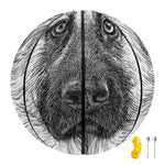 Black And White German Shepherd Print Basketball