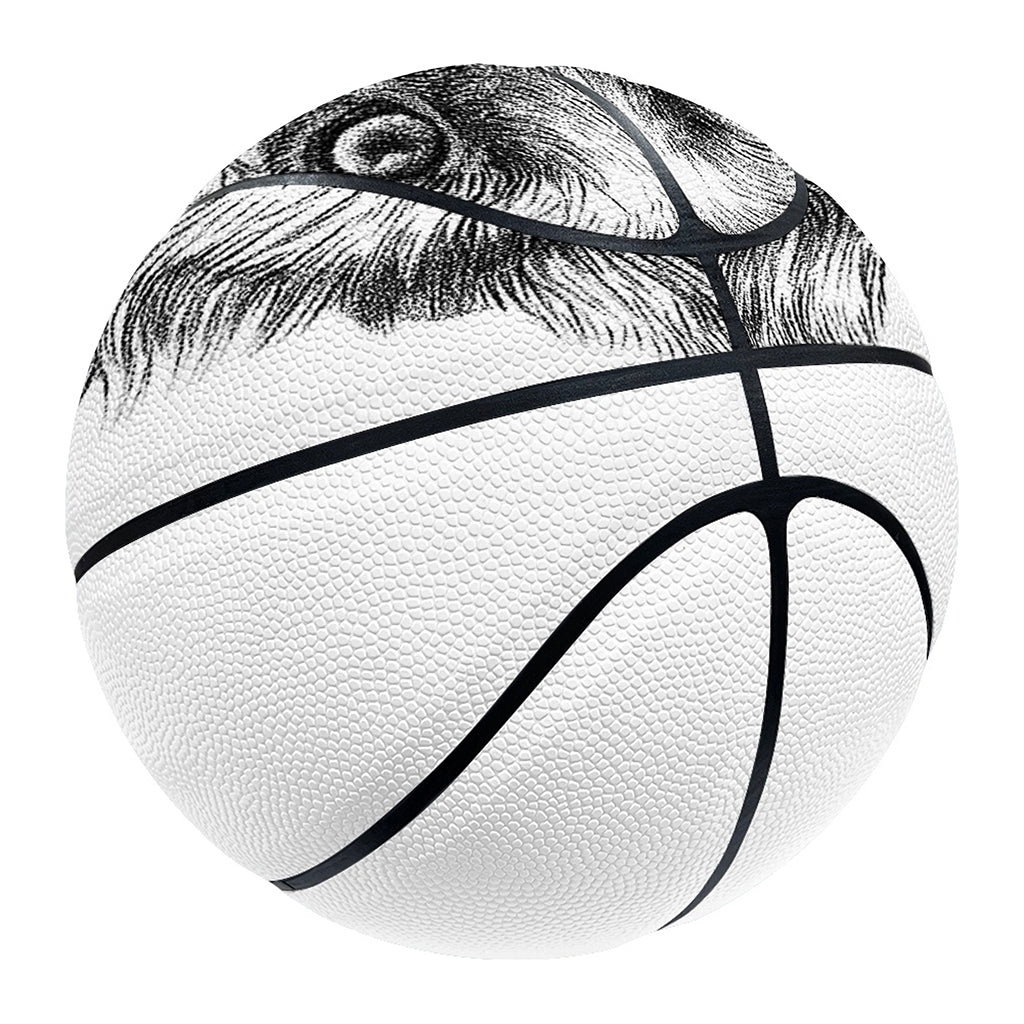 Black And White German Shepherd Print Basketball