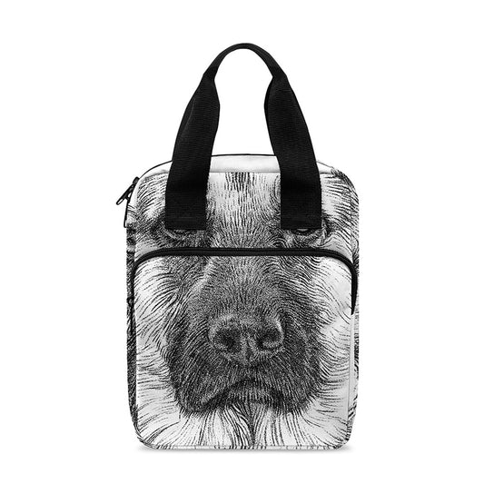 Black And White German Shepherd Print Bible Tote Bag