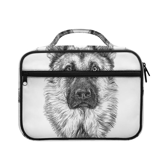 Black And White German Shepherd Print Briefcase Bible Bag