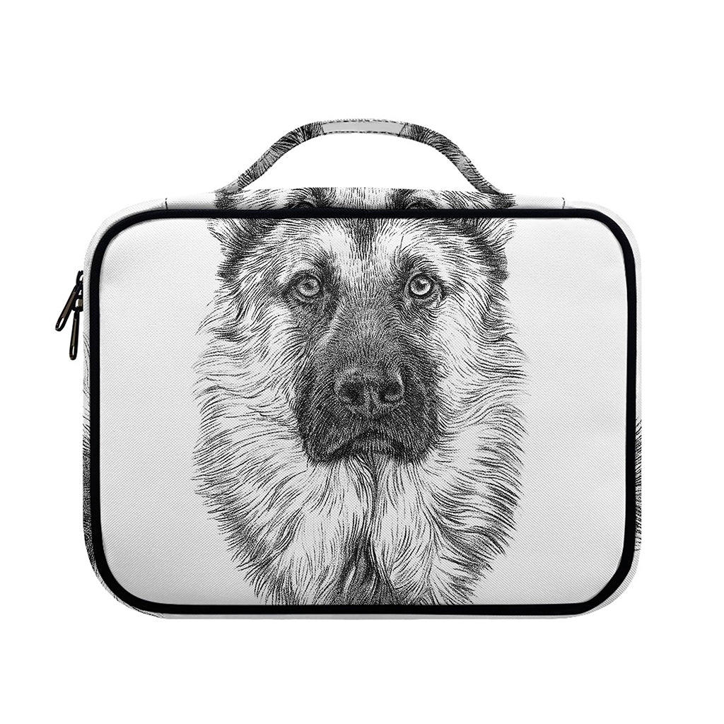 Black And White German Shepherd Print Briefcase Bible Bag