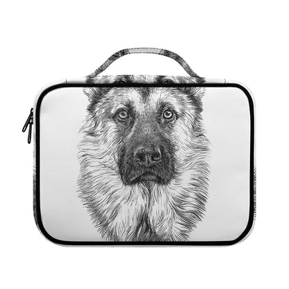 Black And White German Shepherd Print Briefcase Bible Bag