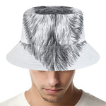 Black And White German Shepherd Print Bucket Hat