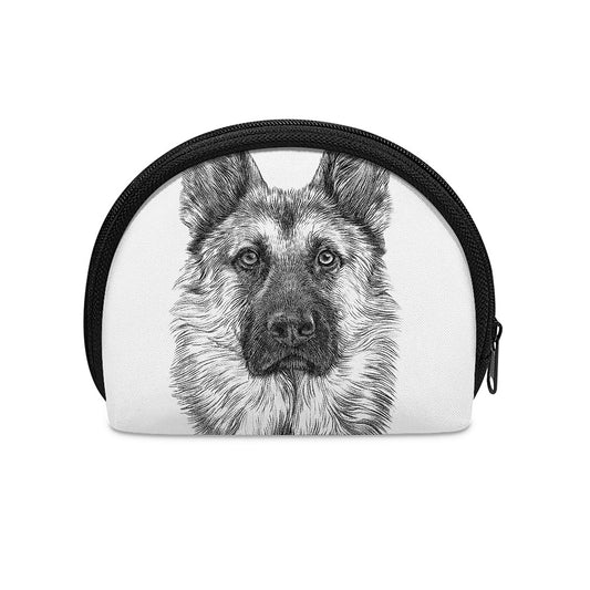 Black And White German Shepherd Print Coin Purse