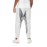 Black And White German Shepherd Print Cotton Pants