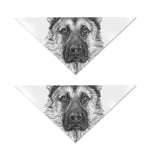 Black And White German Shepherd Print Dog Bandana