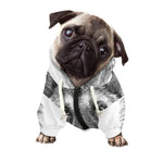 Black And White German Shepherd Print Dog Zip Up Hoodie