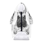 Black And White German Shepherd Print Dog Zip Up Hoodie