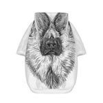 Black And White German Shepherd Print Dog Zip Up Hoodie