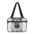 Black And White German Shepherd Print Double Strap Bible Bag