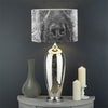 Black And White German Shepherd Print Drum Lamp Shade