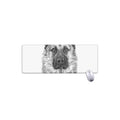 Black And White German Shepherd Print Extended Mouse Pad